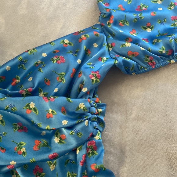 ZARA SATIN FRUIT DRESS - Picture 2 of 4